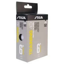 Шарики для н/тенниса Stiga Training ABS, бел, 40+, 6 шт